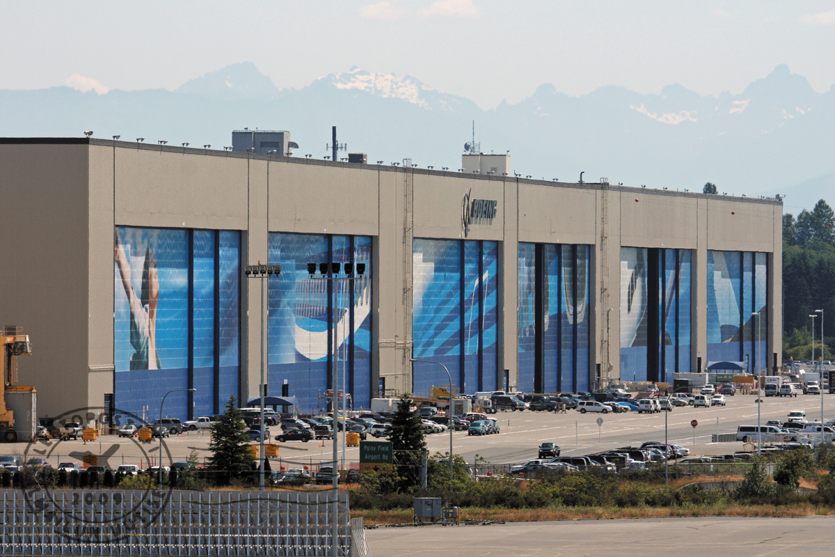 Boeingin kokoonpanolinja Everettissä.