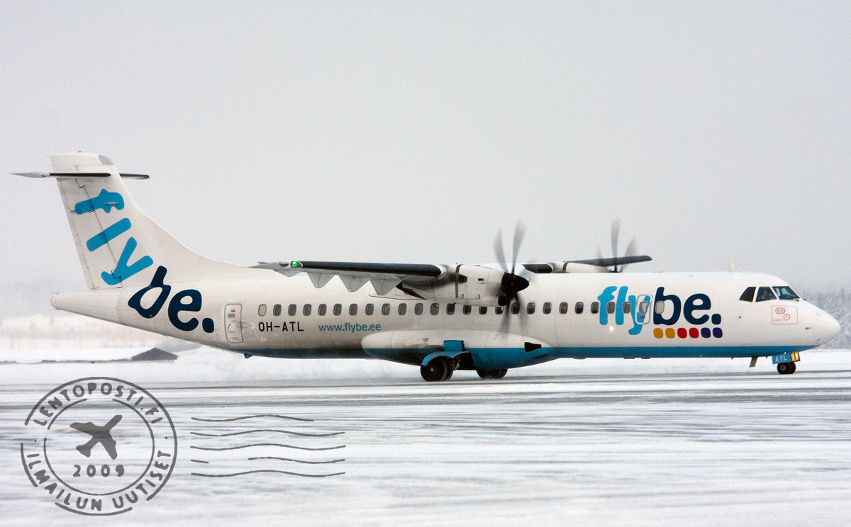 Flybe Finlandin ATR-potkuriturbiinikone.