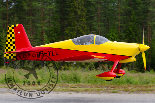Van's RV-6 (HB-YLL) vieraili Kuhmossa myös vuonna 2024.