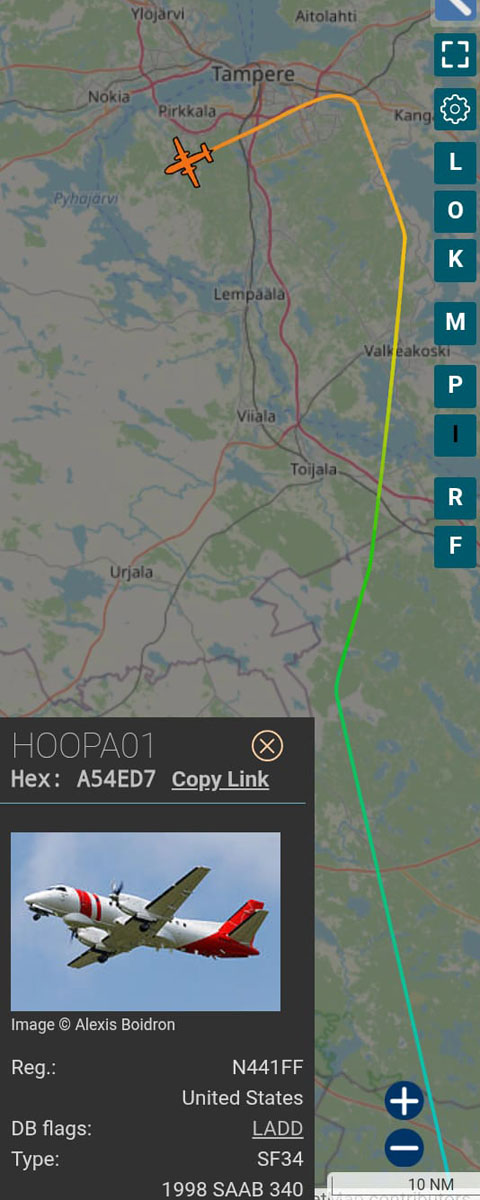 Ranska_Saab340ISR_ADSB