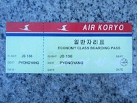 Air Koryo tarkistuskortti