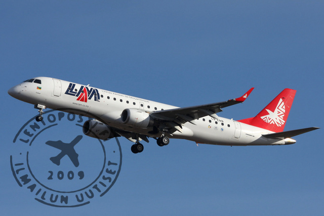 Linhas Aéreas de Moçambique -yhtiön Embraer 190.