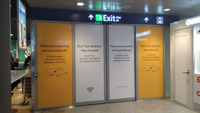 Helsinki-Vantaan terminaalin T2 edustan taksiasema muutti kerrosta alemmas.