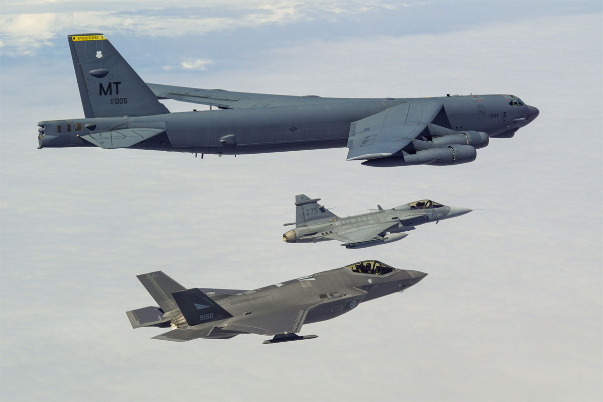B52_Gripen_F35_Forsvaret