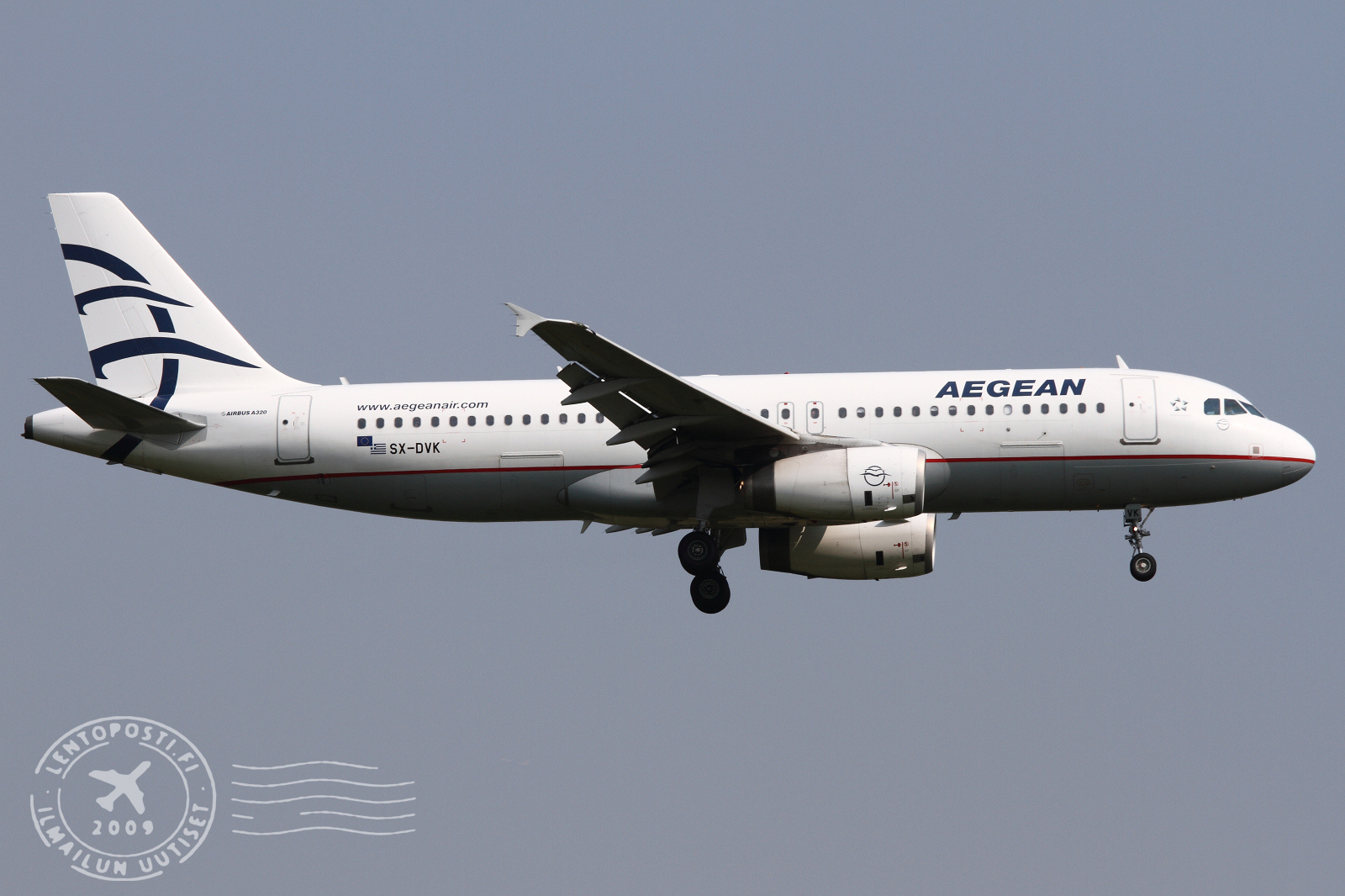 Aegean Airlinesin Airbus A320.